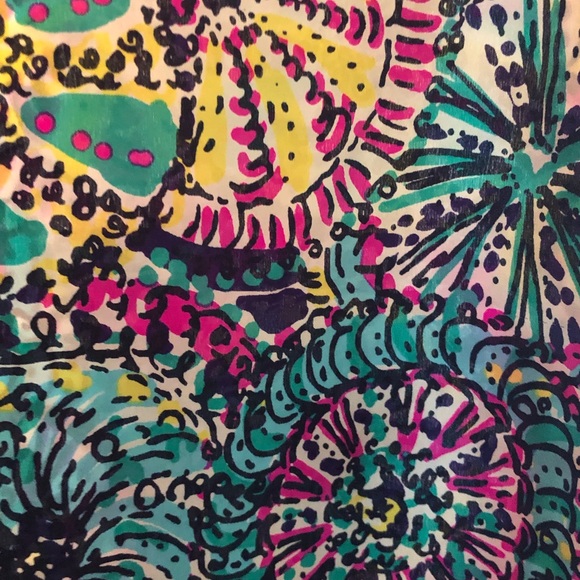 Lilly Pulitzer Silk Caftan Plum Skipping StonesXSS - Picture 4 of 6